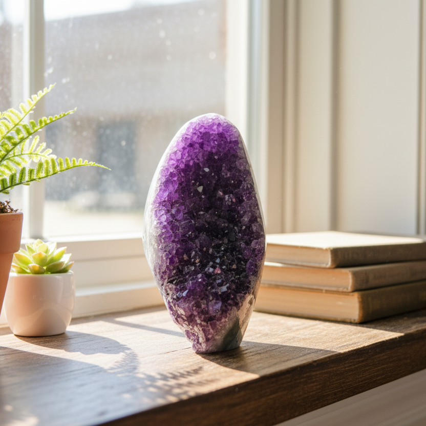 Amethyst Geode Cluster Healing Natural Crystal 598g