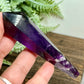 Chevron Dream Amethyst Prism with Stand Healing Crystal Carving 72g