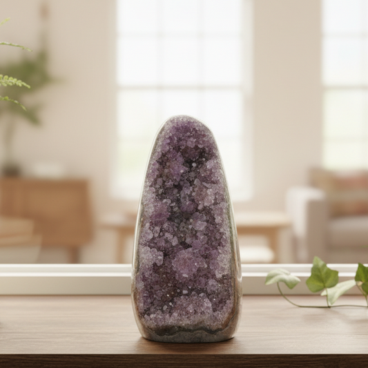 Amethyst Geode Cluster Healing Natural Crystal 418g