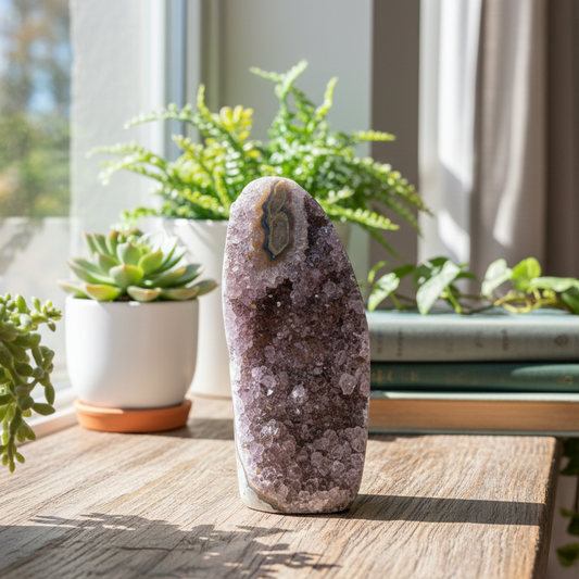 Amethyst Geode Cluster Healing Natural Crystal 264g