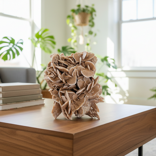 Large Desert Rose Selenite Gypsum Cluster Specimen Natural Crystal 1100g