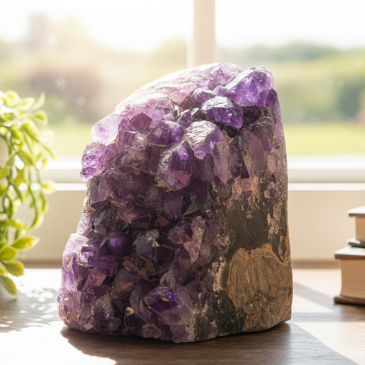 Amethyst Geode Cluster Healing Natural Crystal 342g