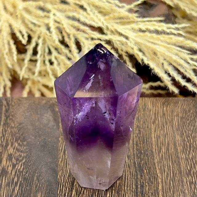 Amethyst Tower Crystal Generator Gemstone 127g 77mm