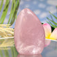 Rose Quartz Flame Free Form Healing Carving 156g 74mm