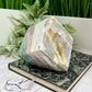 Ocean Sea Jasper Large Druzy Floating Cube Crystal Carving 1184g
