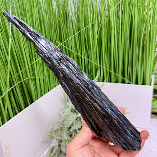 Large Vivianite RARE Specimen Natural Raw Crystal with Stand 618g 290mm