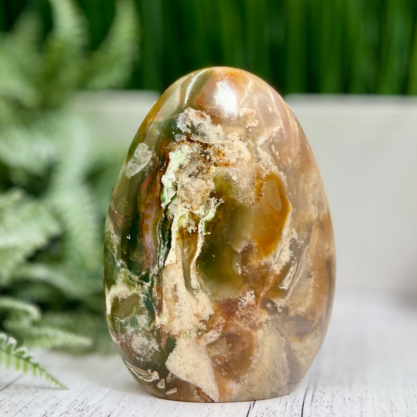 Ocean Sea Jasper Large Flame Free Form Crystal 1024g