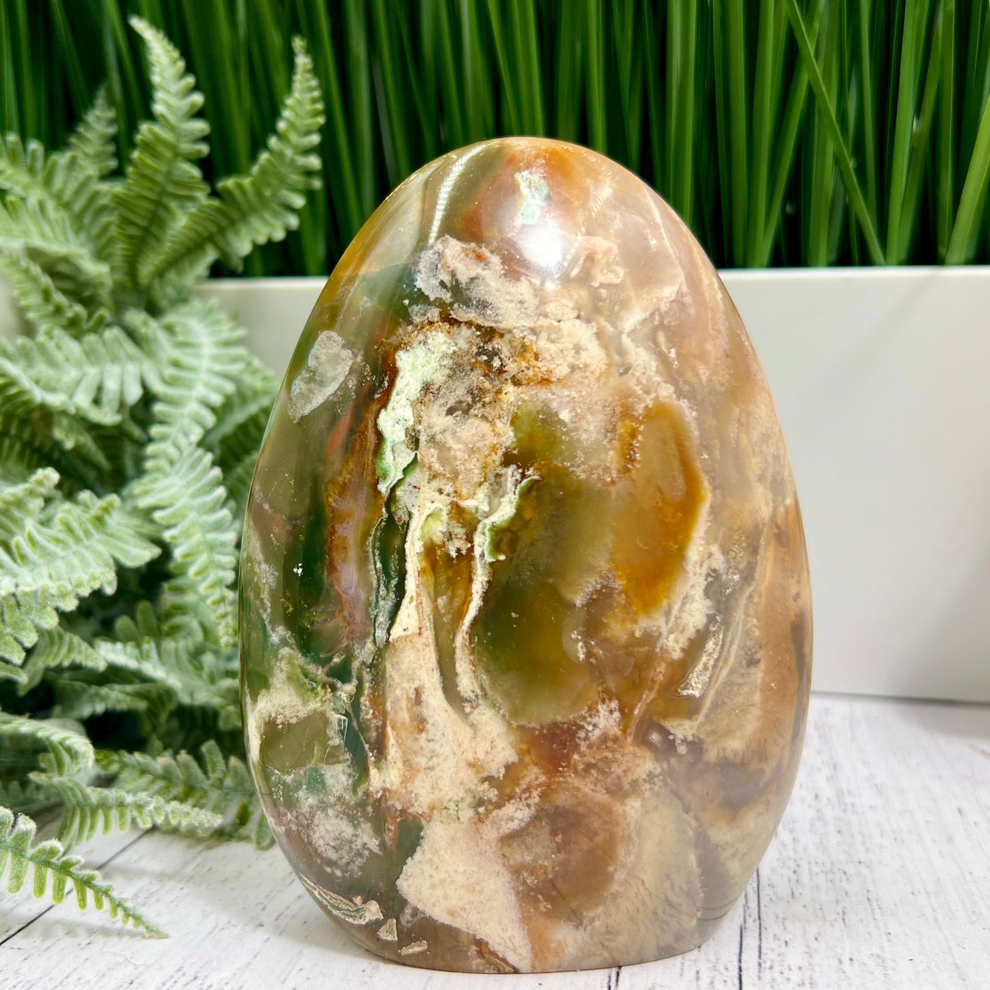 Ocean Sea Jasper Large Flame Free Form Crystal 1024g
