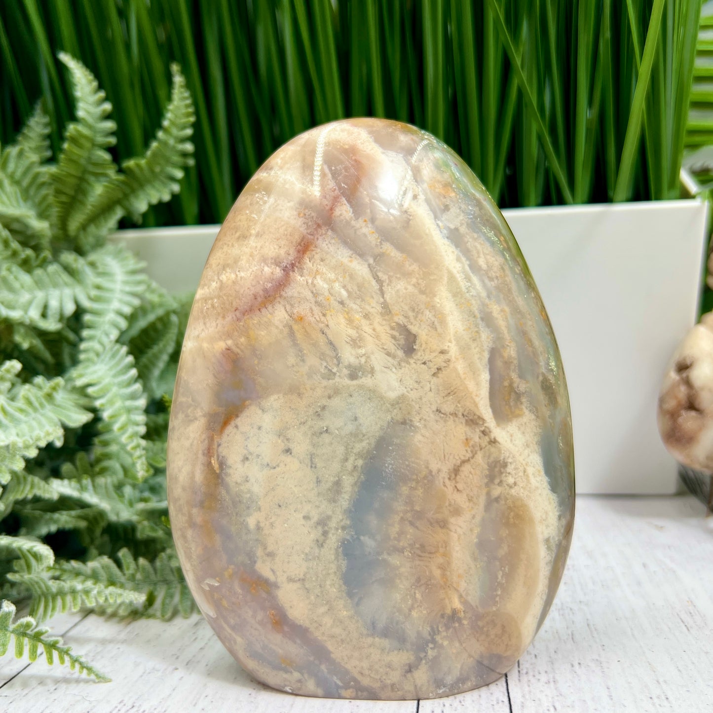Ocean Sea Jasper Large Flame Free Form Crystal 1024g