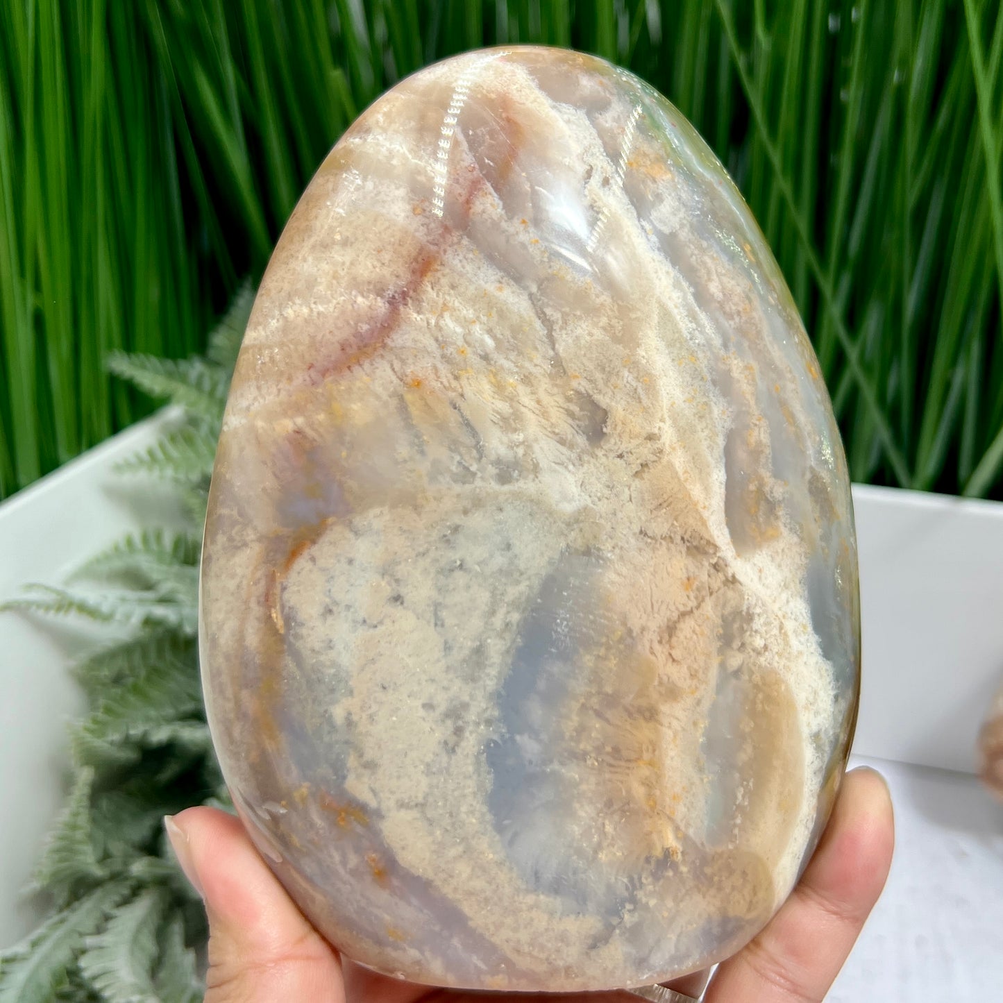 Ocean Sea Jasper Large Flame Free Form Crystal 1024g
