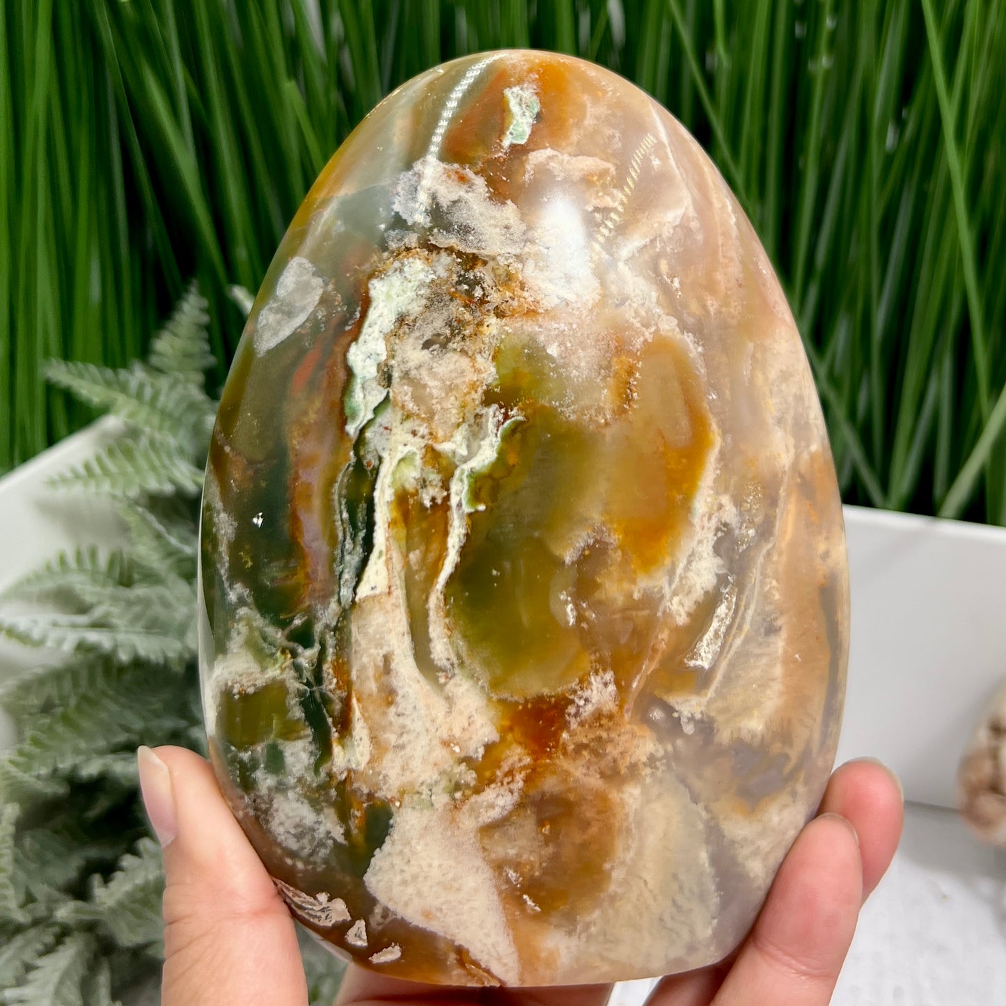 Ocean Sea Jasper Large Flame Free Form Crystal 1024g