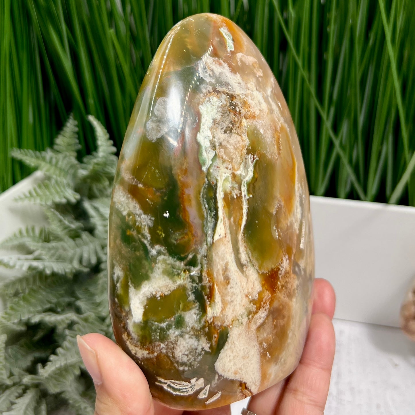 Ocean Sea Jasper Large Flame Free Form Crystal 1024g