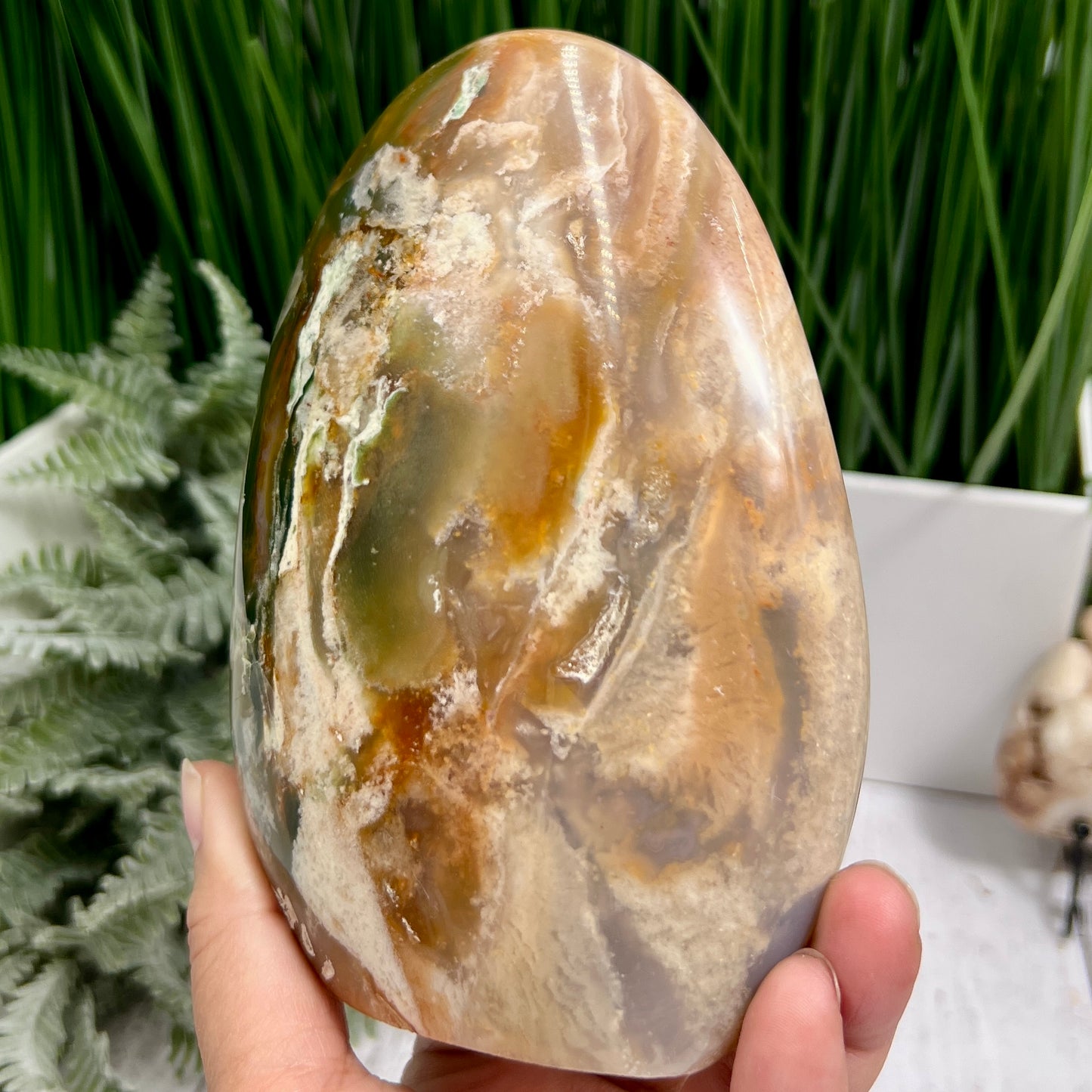 Ocean Sea Jasper Large Flame Free Form Crystal 1024g