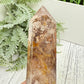 Dendritic Golden Healer Fire Quartz Hematoid Tower RARE Crystal 276g 145mm