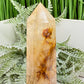 Dendritic Golden Healer Fire Quartz Hematoid Tower RARE Crystal 388g 181mm