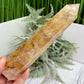 Dendritic Golden Healer Fire Quartz Hematoid Tower RARE Crystal 388g 181mm
