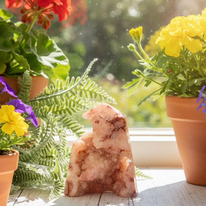 Druzy Agate Tower Crystal Generator 142g