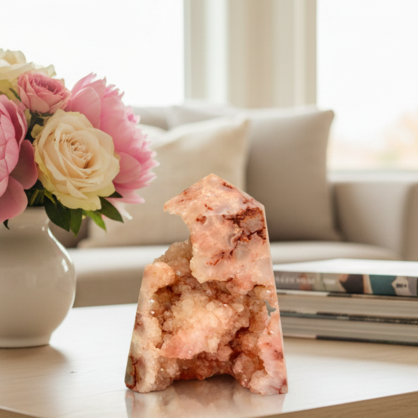 Druzy Agate Tower Crystal Generator 142g