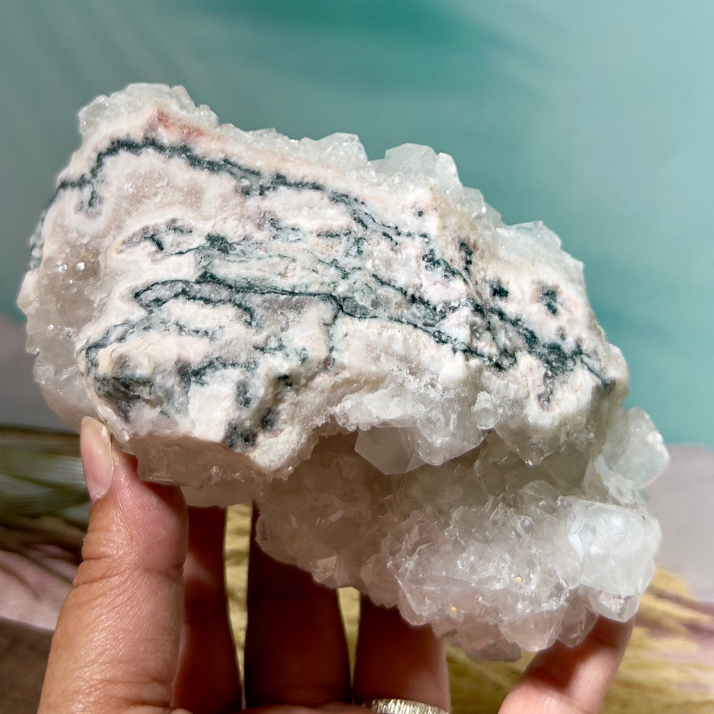 Apophyllite Cluster Natural Specimen Sparkly Crystal 967g