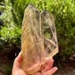 Golden Rutilated Quartz Double Tower Crystal Generator 1kg 222mm