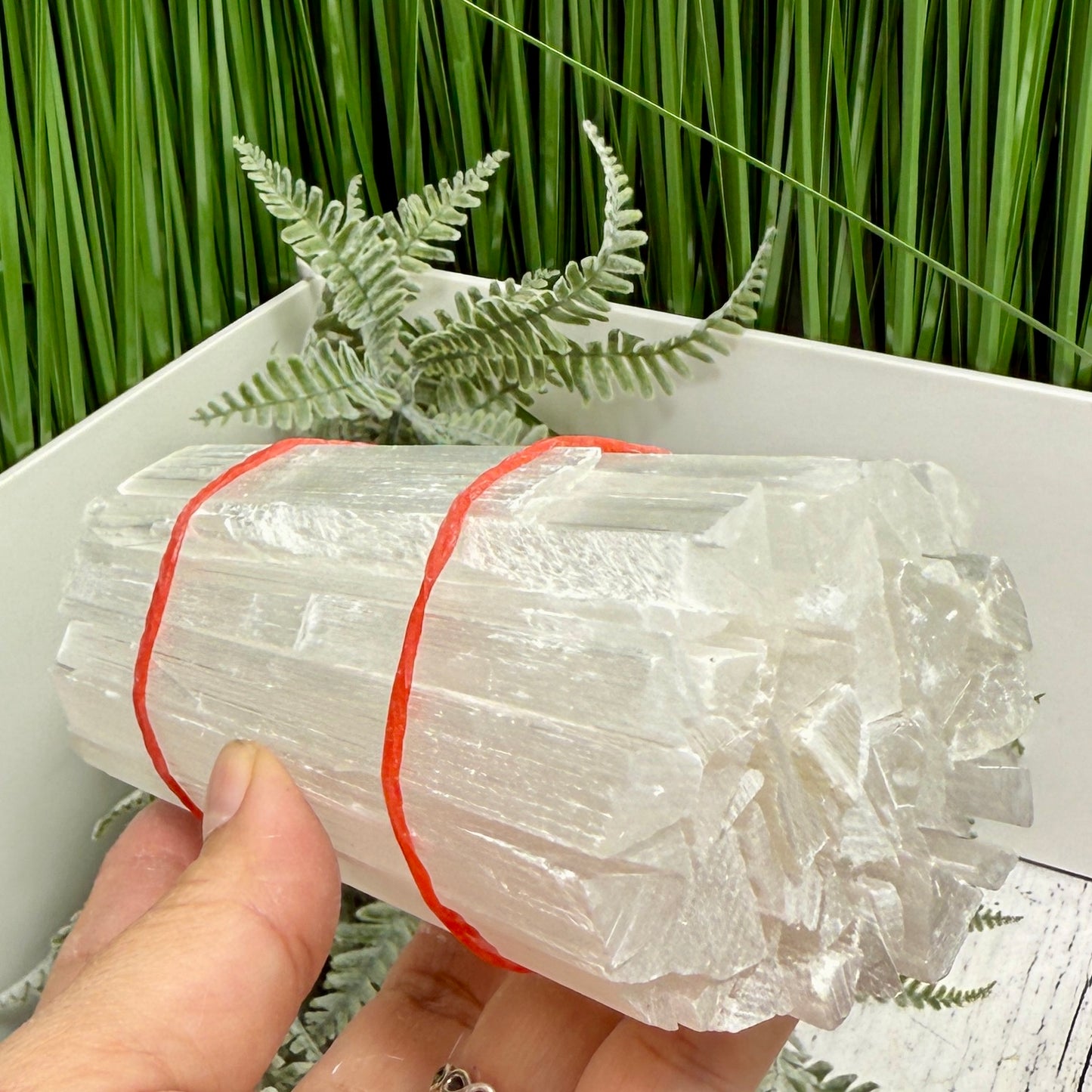 Satin Spar Selenite Sticks Wands Crystal Morocco 700g 15cm-16cm