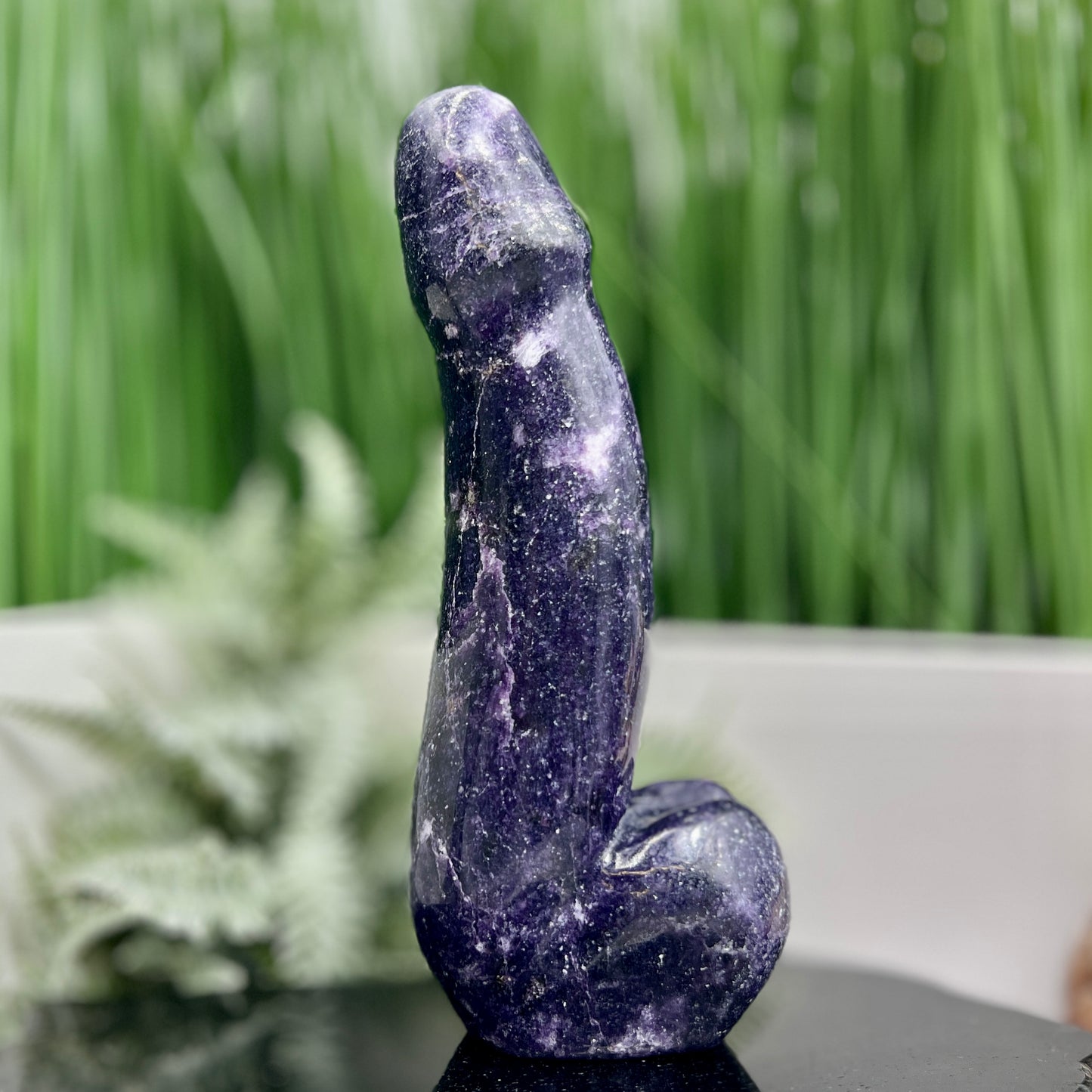 Lepidolite Purple Mica Penis Pecker Phallus Man Part Crystal Decoration 1016g 202mm