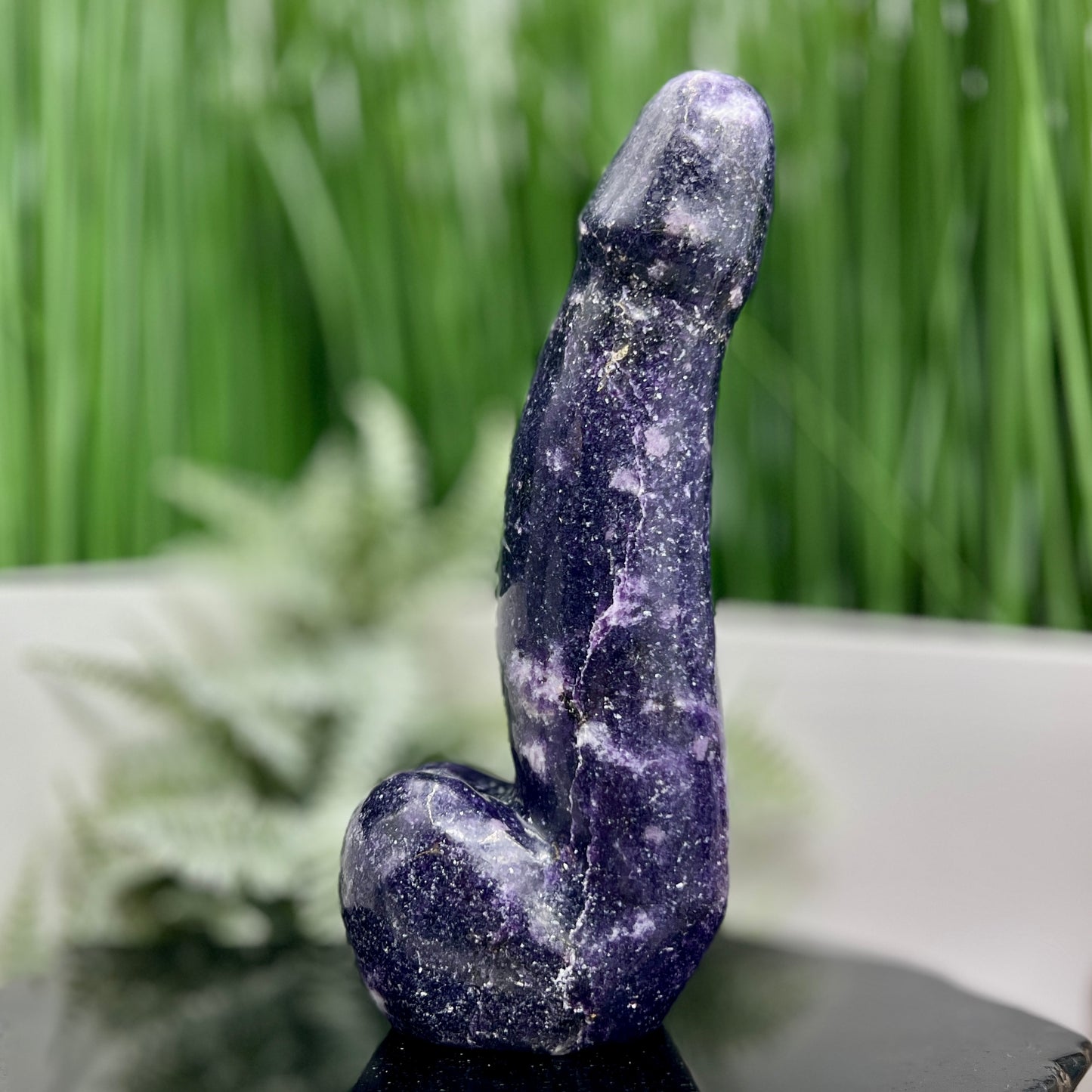 Lepidolite Purple Mica Penis Pecker Phallus Man Part Crystal Decoration 1016g 202mm