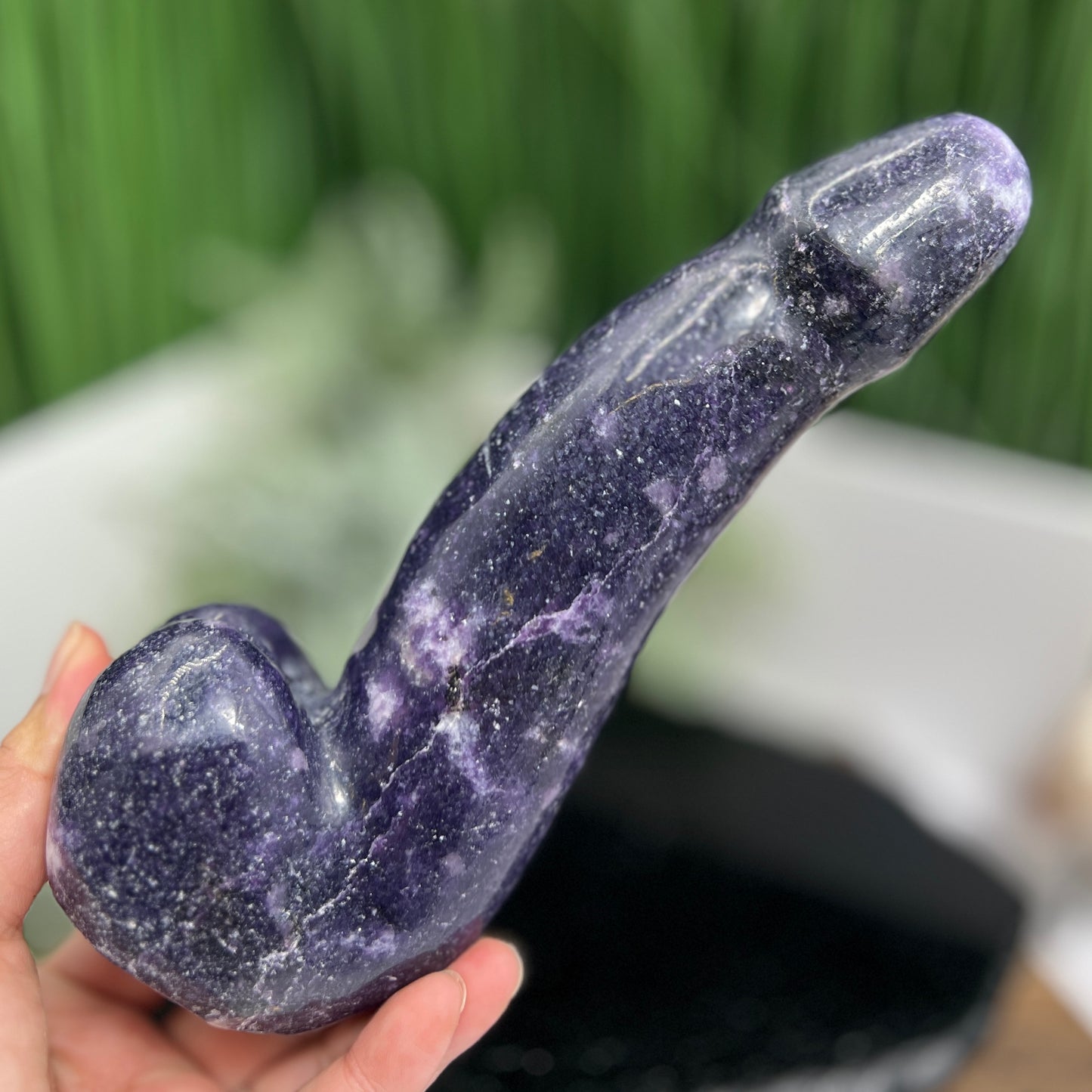 Lepidolite Purple Mica Penis Pecker Phallus Man Part Crystal Decoration 1016g 202mm