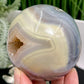 Agate Quartz Sphere Healing Crystal Ball 556g 75mm