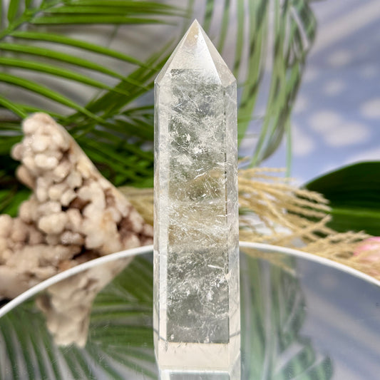 Clear Quartz Tower Top Quality Super Clear Crystal Generator 246g 138mm