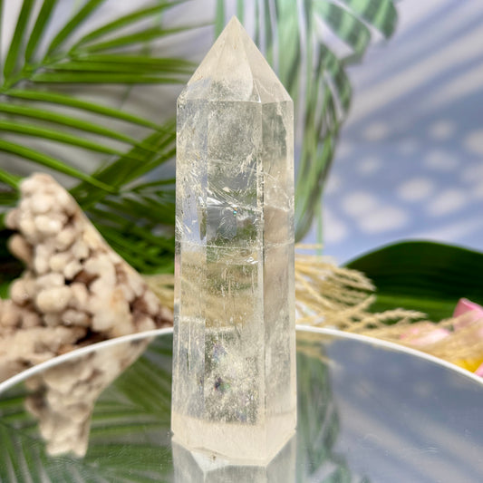 Clear Quartz Tower Top Quality Super Clear Crystal Generator 322g 139mm