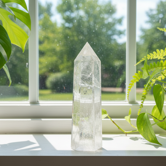 Clear Quartz Tower Top Quality Super Clear Crystal Generator 322g 139mm