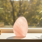 Rose Quartz Flame Free Form Healing Carving 194g 73mm