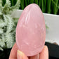 Rose Quartz Flame Free Form Healing Carving 194g 73mm