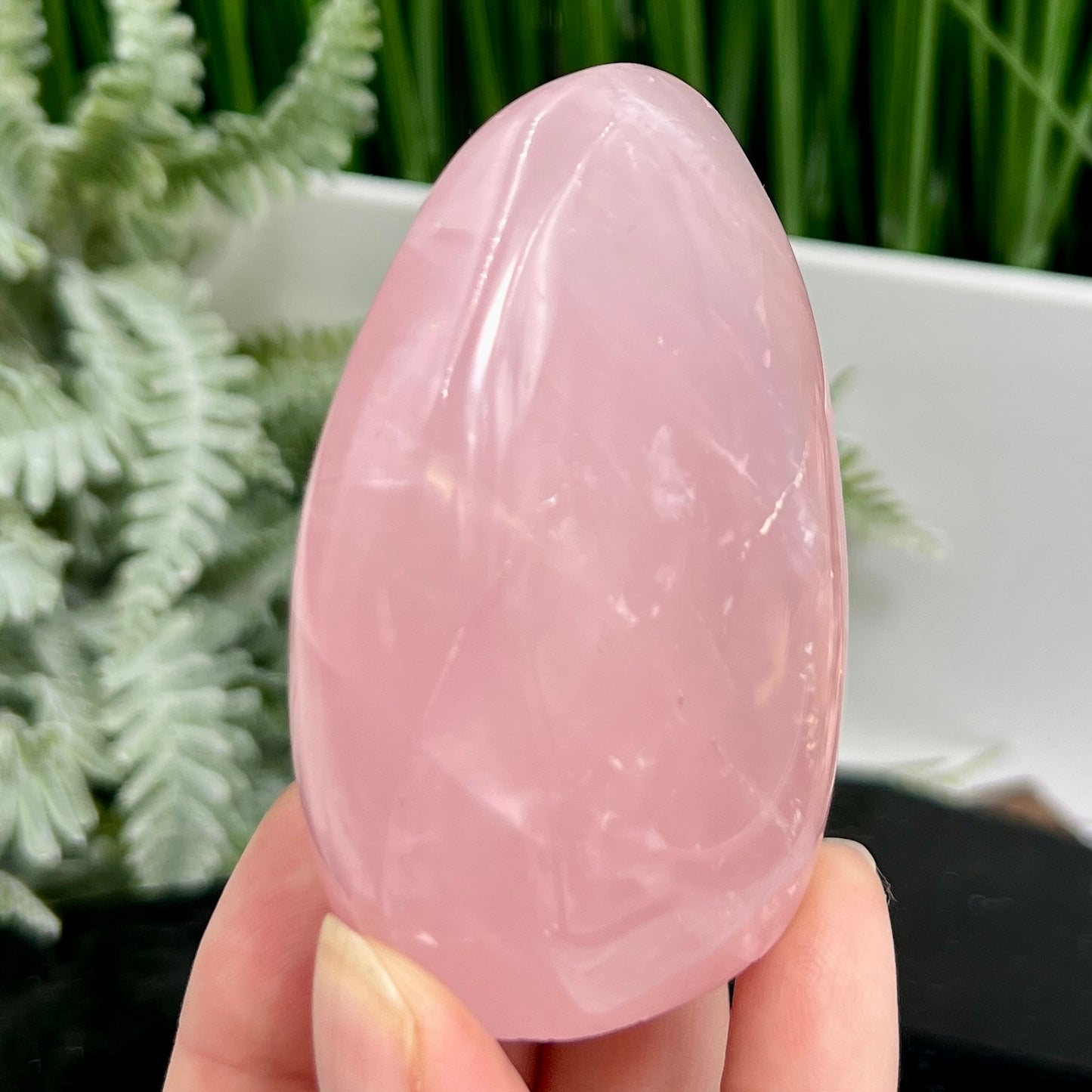 Rose Quartz Flame Free Form Healing Carving 194g 73mm