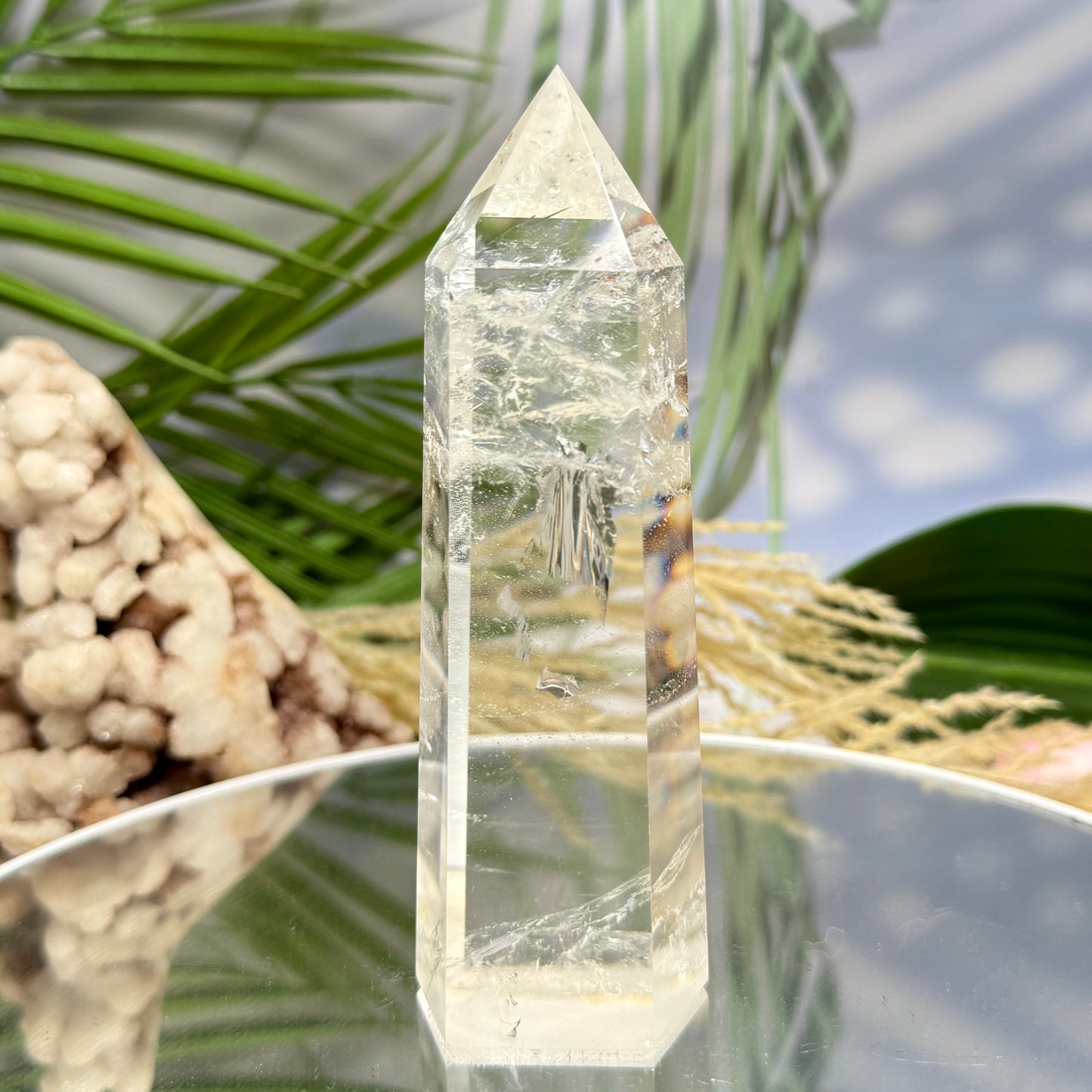 Clear Quartz Tower Top Quality Super Clear Crystal Generator 278g 126mm