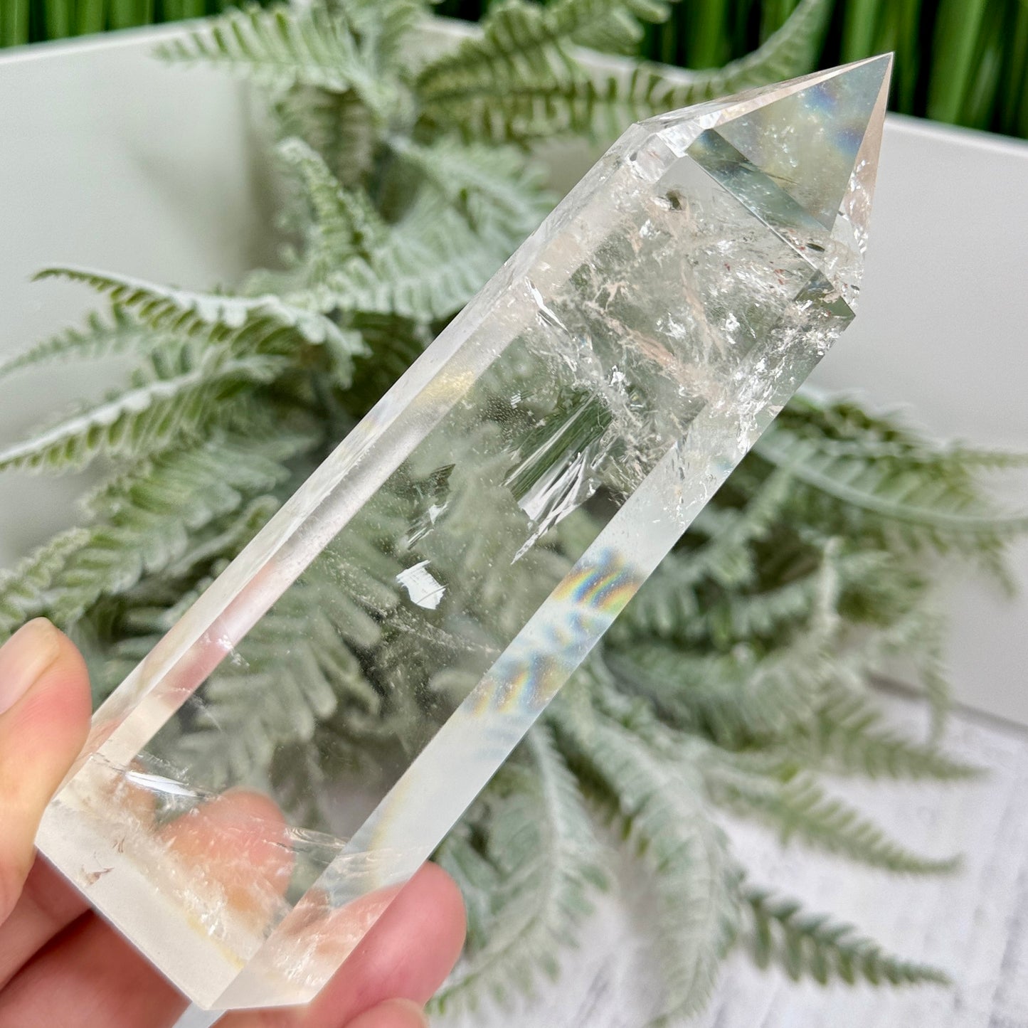 Clear Quartz Tower Top Quality Super Clear Crystal Generator 278g 126mm