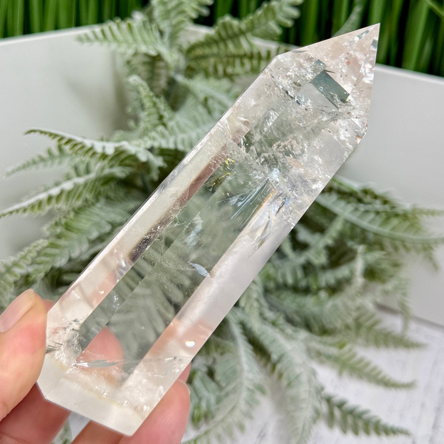 Clear Quartz Tower Top Quality Super Clear Crystal Generator 278g 126mm