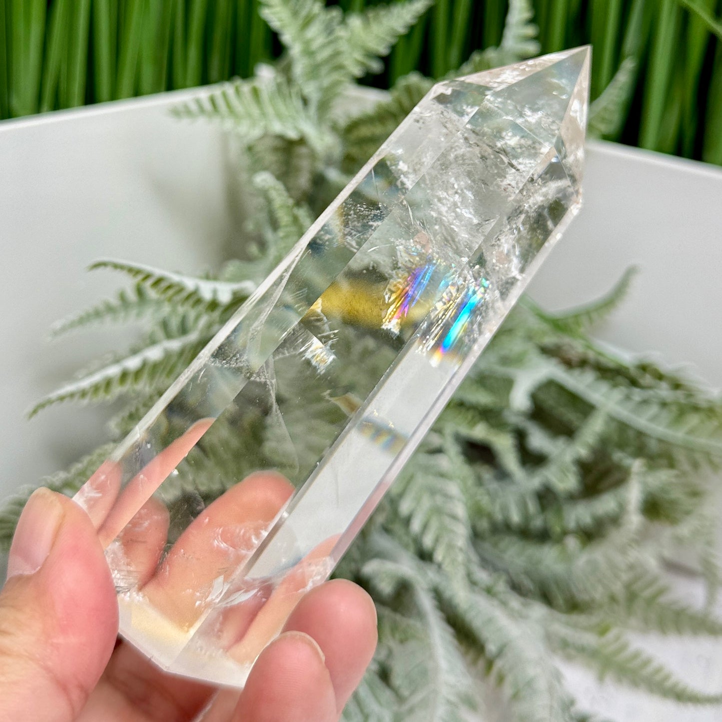 Clear Quartz Tower Top Quality Super Clear Crystal Generator 278g 126mm