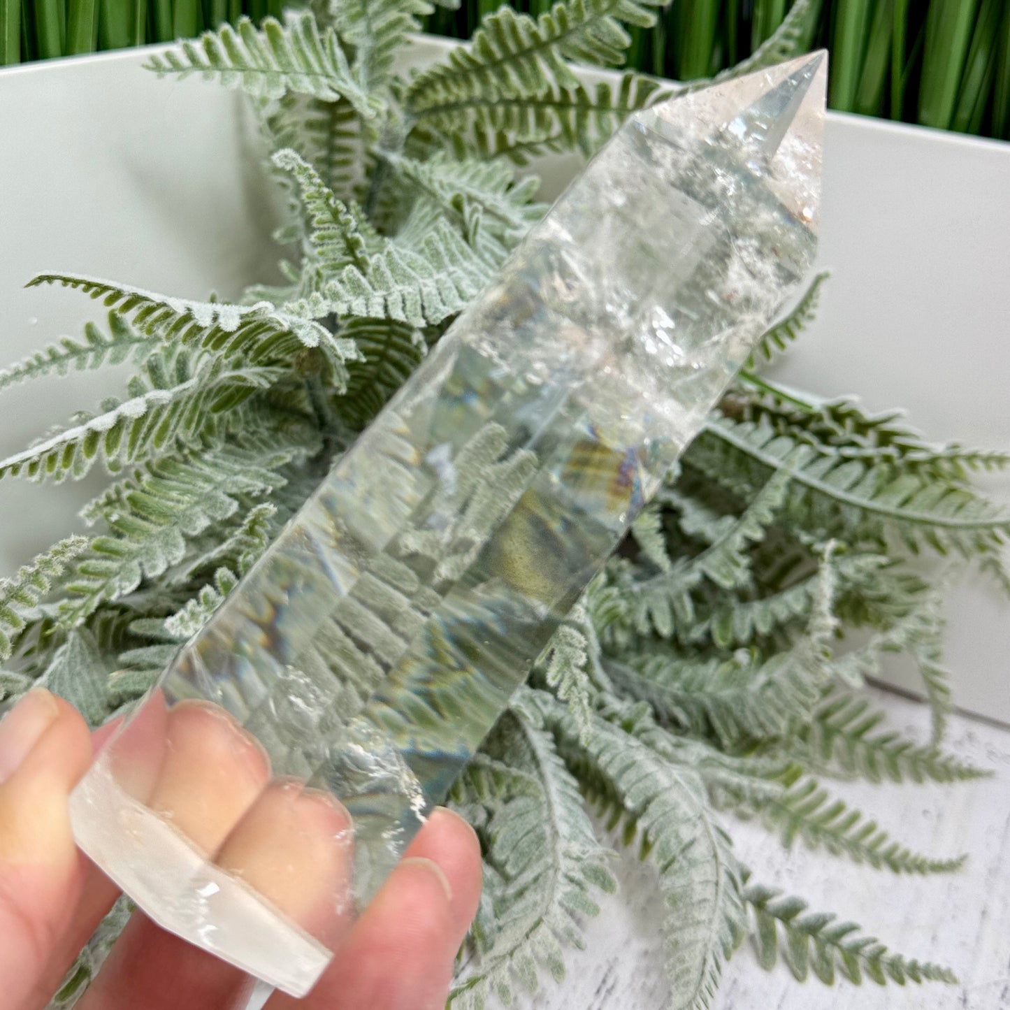 Clear Quartz Tower Top Quality Super Clear Crystal Generator 278g 126mm