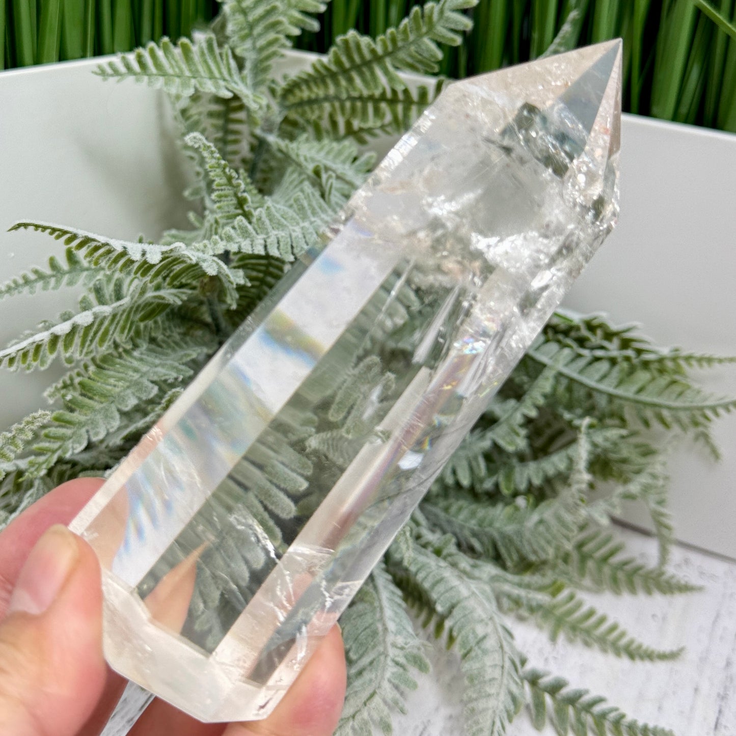 Clear Quartz Tower Top Quality Super Clear Crystal Generator 278g 126mm