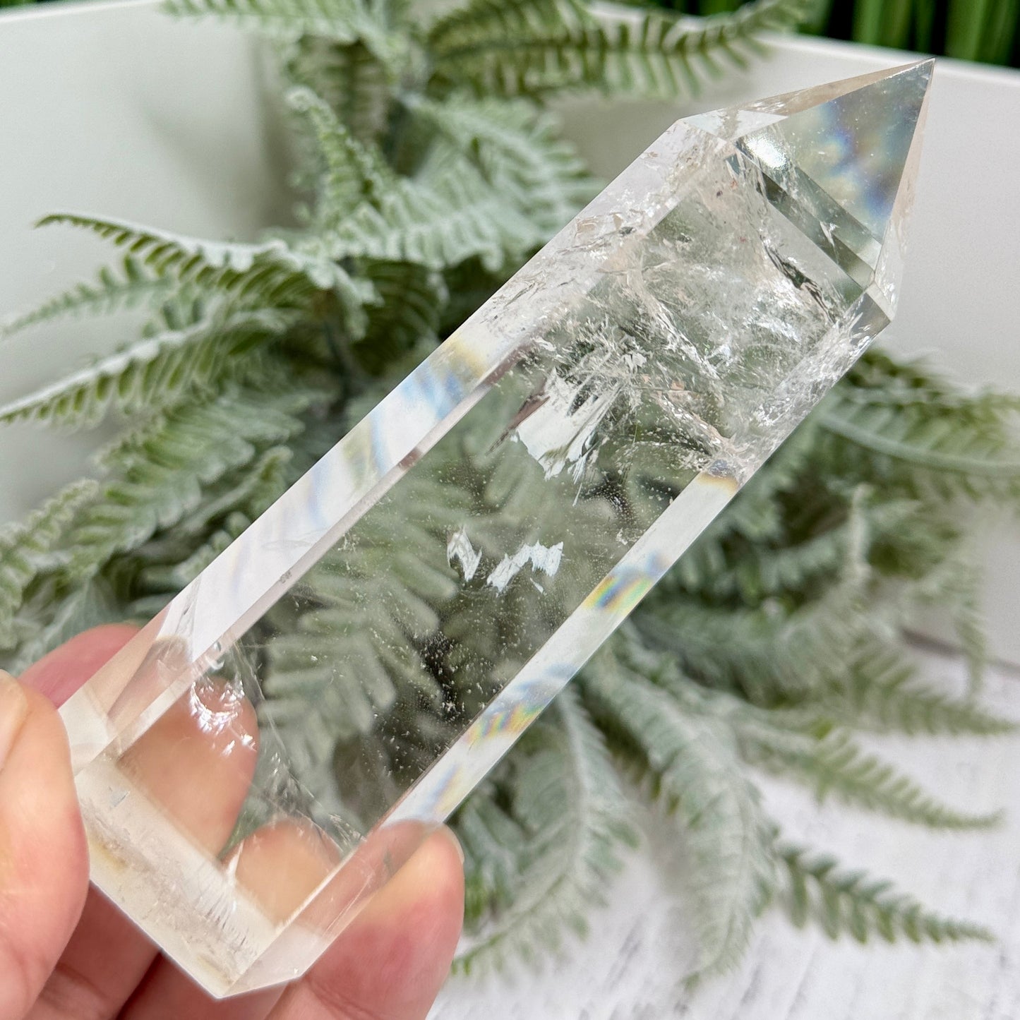 Clear Quartz Tower Top Quality Super Clear Crystal Generator 278g 126mm