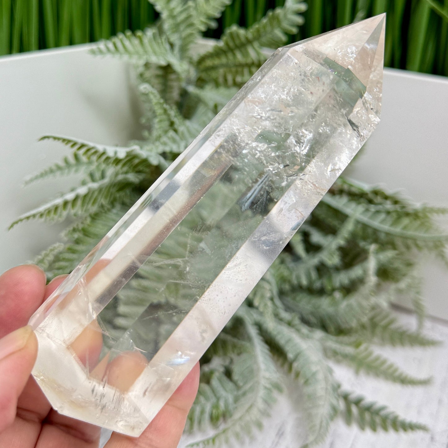 Clear Quartz Tower Top Quality Super Clear Crystal Generator 278g 126mm