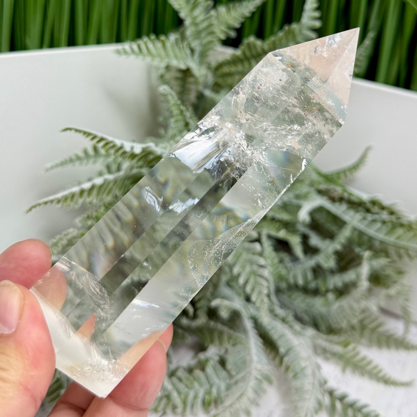 Clear Quartz Tower Top Quality Super Clear Crystal Generator 278g 126mm