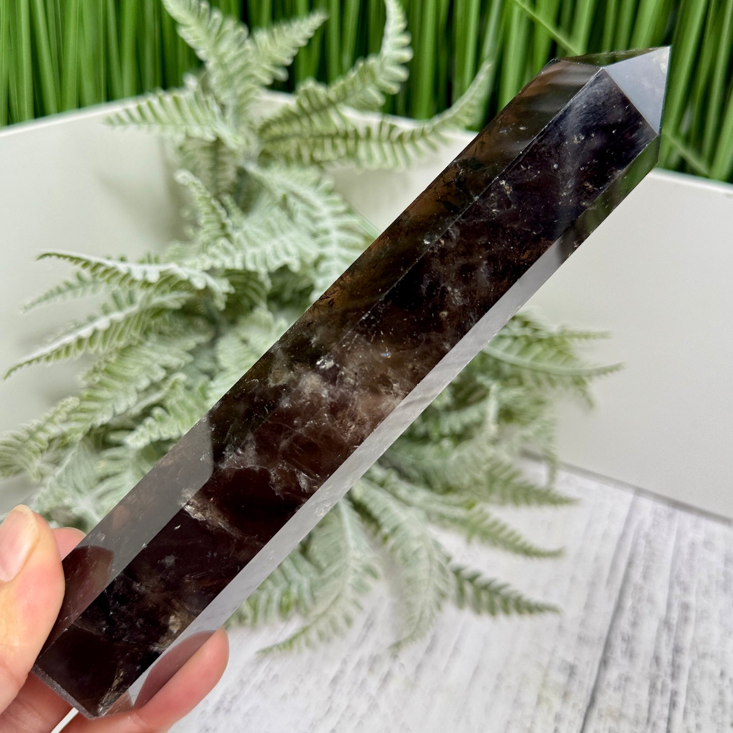 Smoky Quartz Tower Healing Crystal Generator 272g 174mm