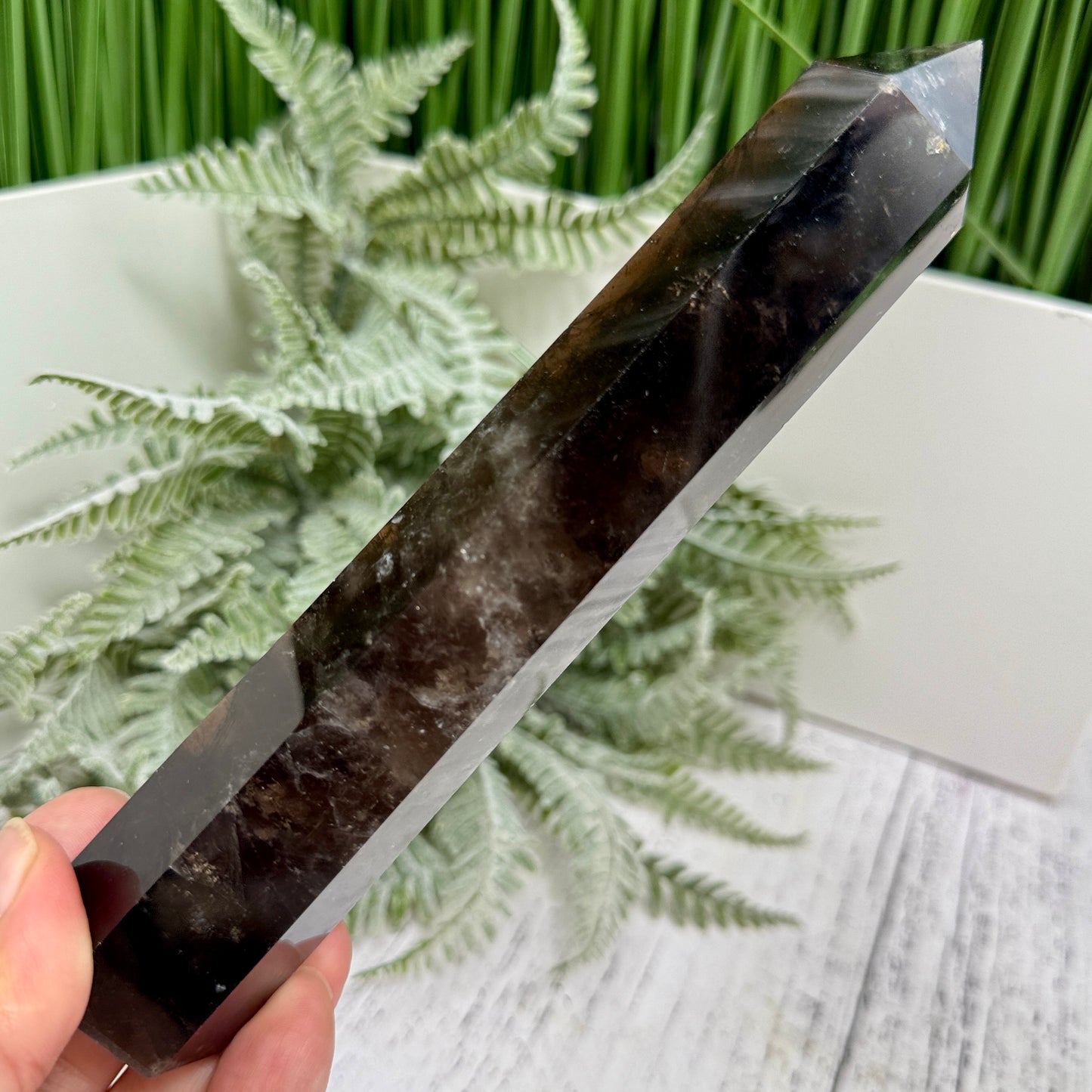 Smoky Quartz Tower Healing Crystal Generator 272g 174mm