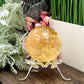 Honey Calcite Sphere Healing Crystal Ball 515g 70mm