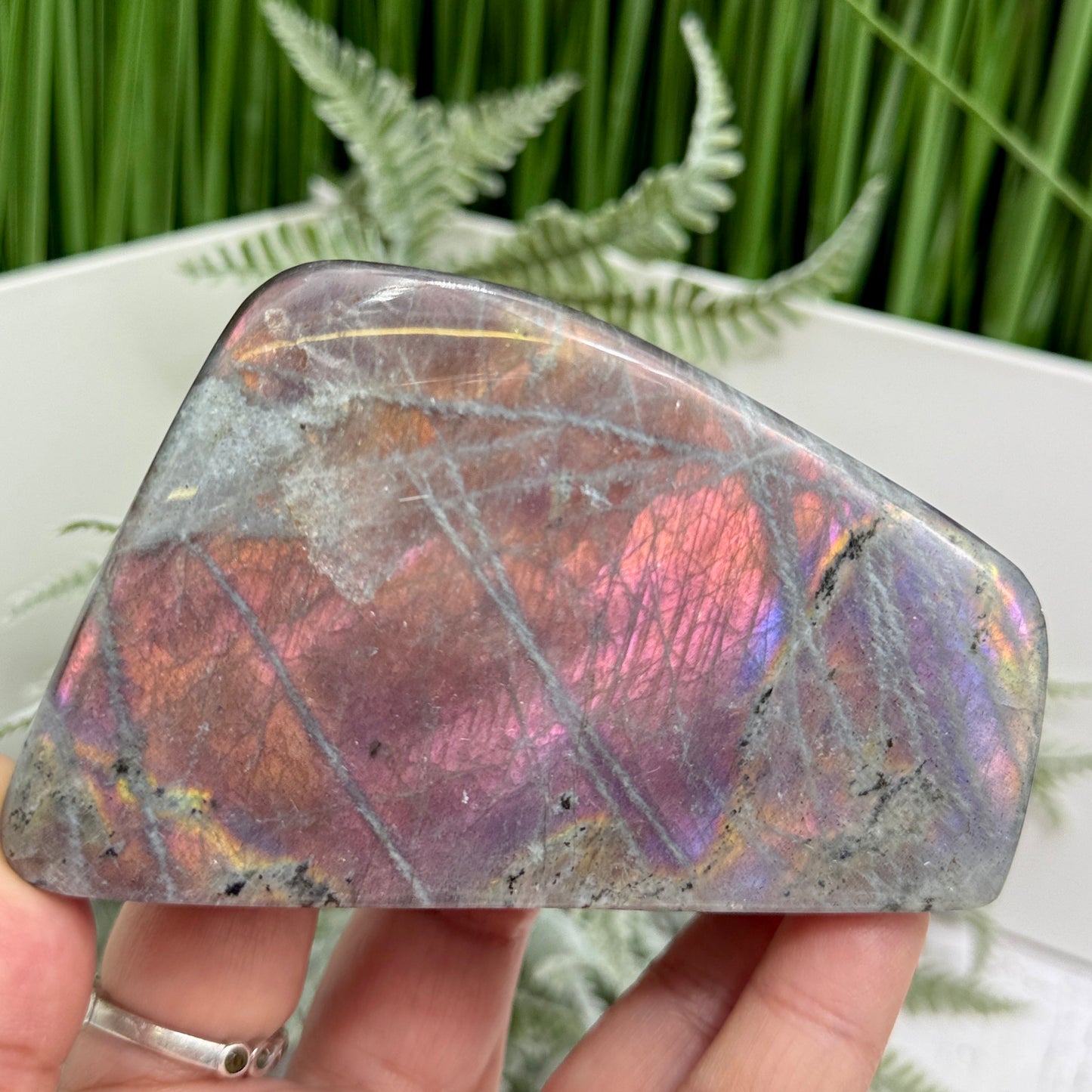 Labradorite Purple Sunset Free Form Healing Crystal 366g
