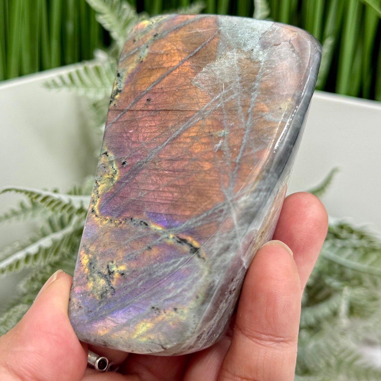 Labradorite Purple Sunset Free Form Healing Crystal 366g