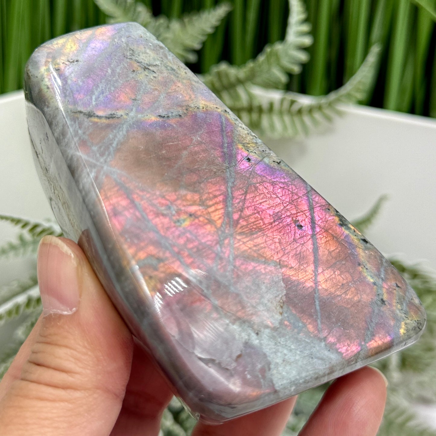 Labradorite Purple Sunset Free Form Healing Crystal 366g